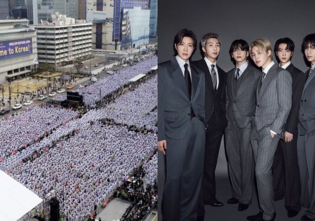 Polêmica no show do BTS: Fotos mostram assentos vazios em Gwanghwamun