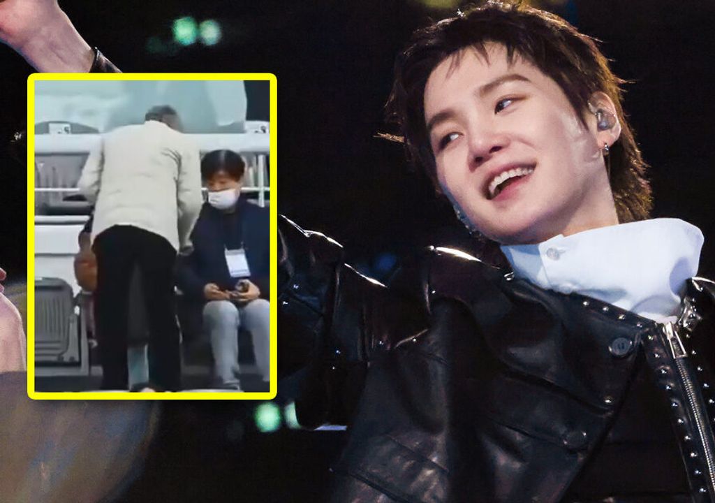 Pai de Suga do BTS é flagrado em momento fofo no show "ARIRANG"