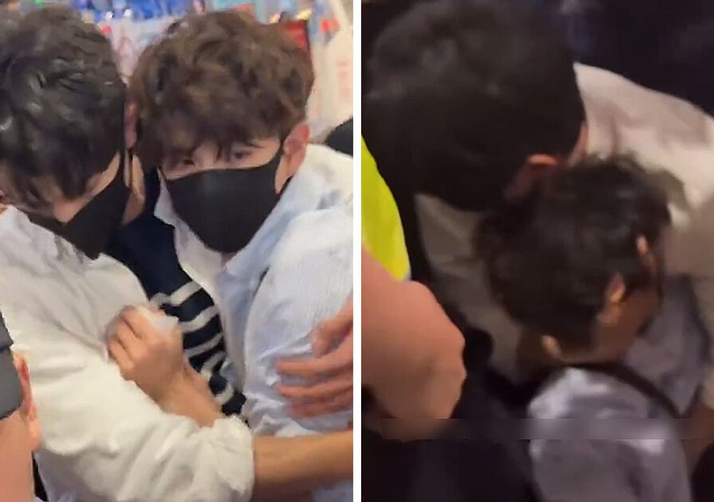 Ator de BL protege par romântico de multidão no aeroporto
