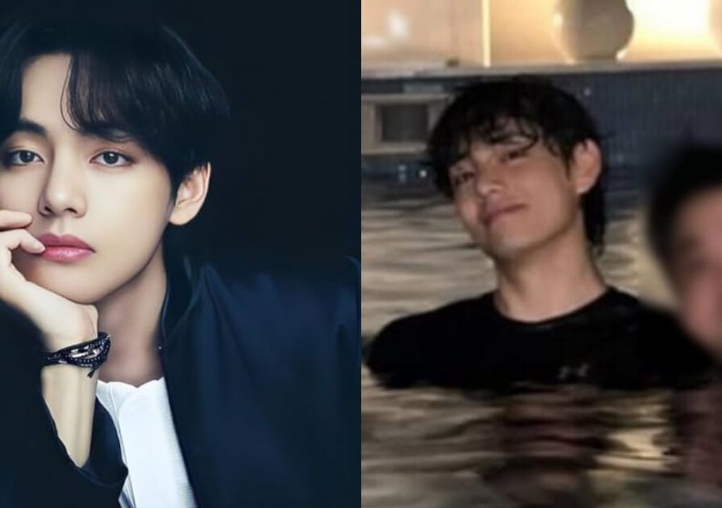 V do BTS é visto na piscina com celebridade popular e viraliza